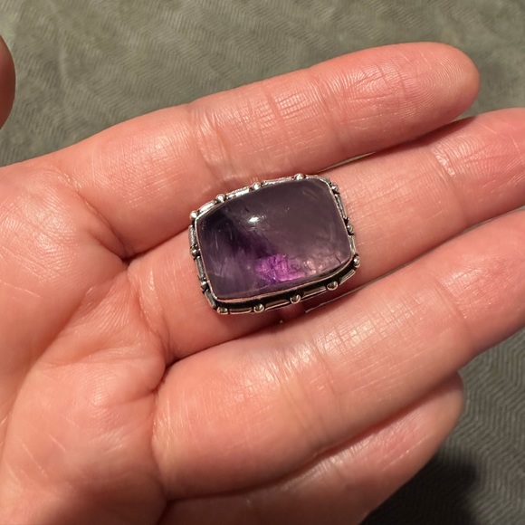 Amethyst Sterling Silver overlay ring - Picture 5 of 7